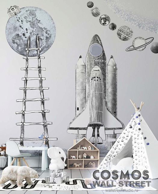 Фотообои в интерьере артикул Cosmos 17, COSMOS, Wall street